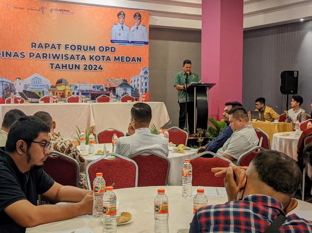Menghadiri Rapat Forum OPD Dinas Pariwisata Kota Medan Tahun 2024
